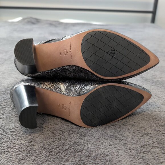 Donald J Pliner Metallic Textured Leather Ankle Boots, Size 7, NWOT - Picture 6 of 7